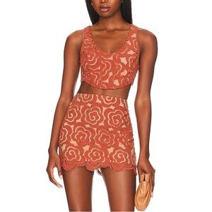 For Love and Lemons Aiko burnt orange set